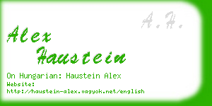 alex haustein business card